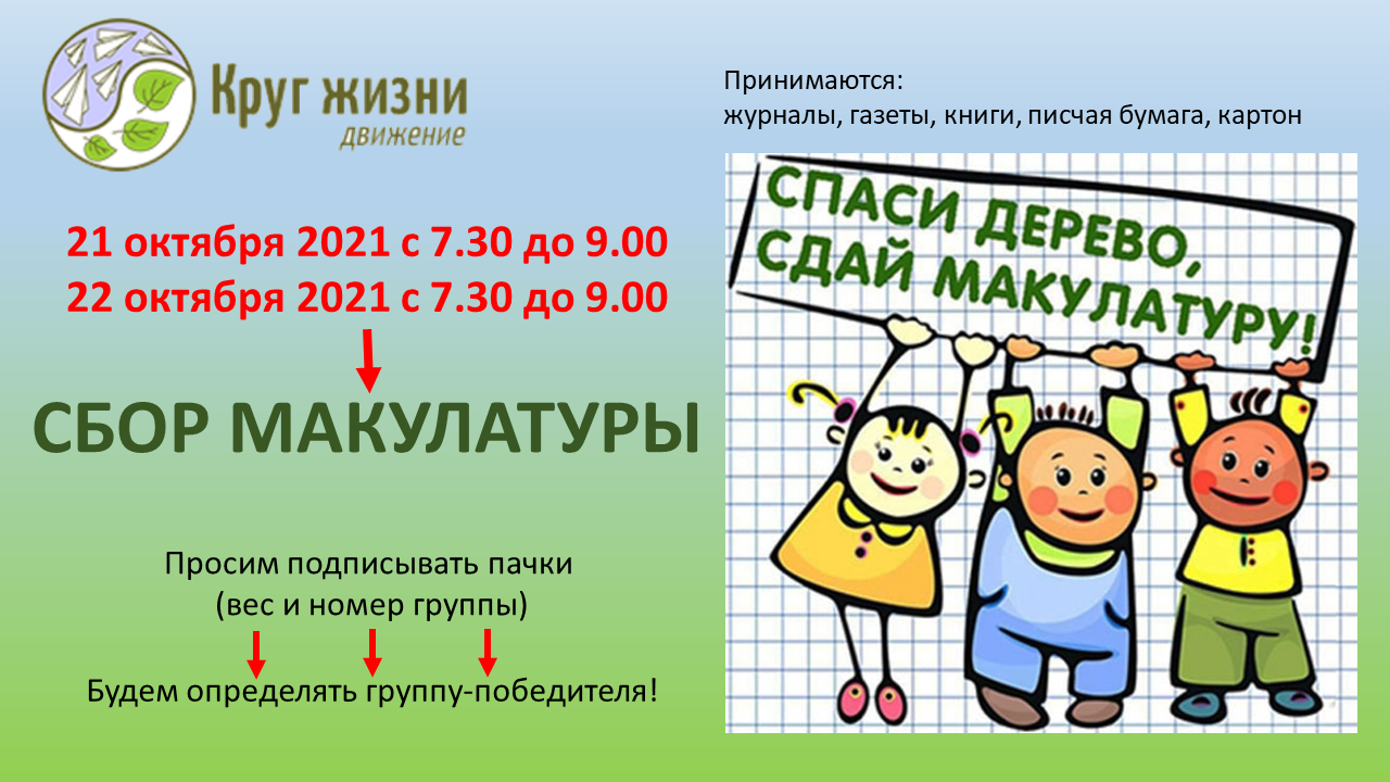 Объявление макулатура
